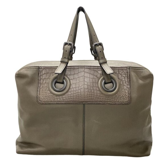 Auth BOTTEGA VENETA - Brown Leather B********* Boston Bag - Picture 3 of 12